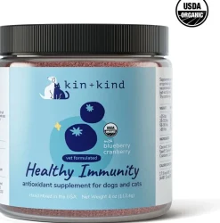 KIN + KIND Raw Superfood Supplements Healthy Immunity Cat and Dog - 4 oz Jar
