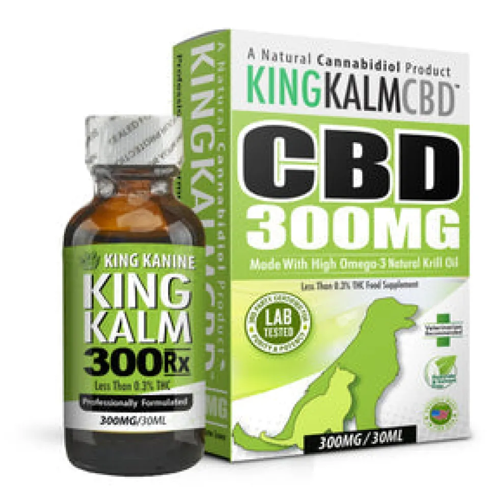 King Kalm All-Natural Formula Cat and Dog CBD Supplements - 300mg