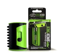 King Komb Green Retraction Action Mini Cat and Dog Comb