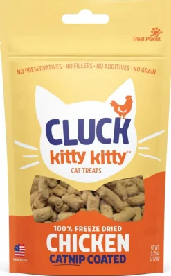 Kitty Kitty Cluck 100 % Freeze Dried Chicken Treat with Catnip Coating