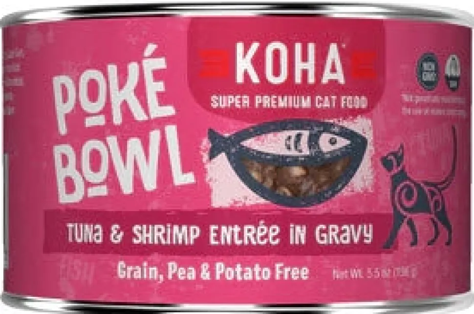 Koha Grain-Free Poke Tuna Shrimp Canned Cat Food - 5.5 Oz - Case of 24