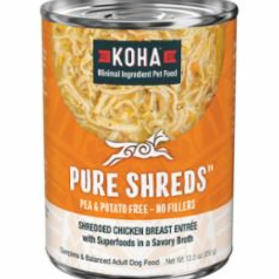 Koha Grain-Free Shredded Chicken Canned Dog Food - 12.5 Oz - Case of 12