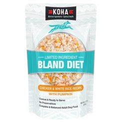 Koha Limited Ingredient Diet Bland Chicken and Rice with Pumpkin Wet Dog Food Pouch - 12.5 Oz - 6 Pack