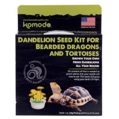 Komodo Grow Your Own Dandelion Seed Kit for Bearded Dragon & Tortoise - 6.5 in
