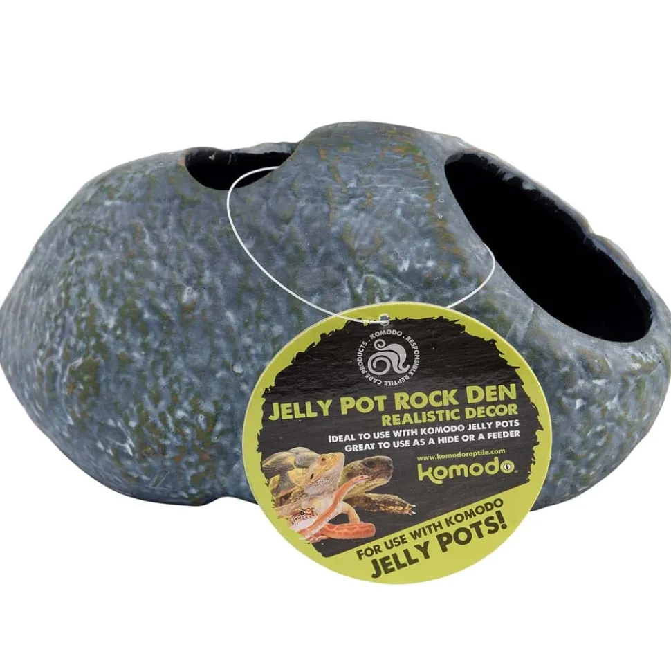 Komodo Jelly Pot Rock Den Terrarium Ornament - Grey - Small