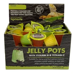 Komodo Jelly Pots Insect Food Fruit Flavor Display - 0.56 Oz - 40 Count