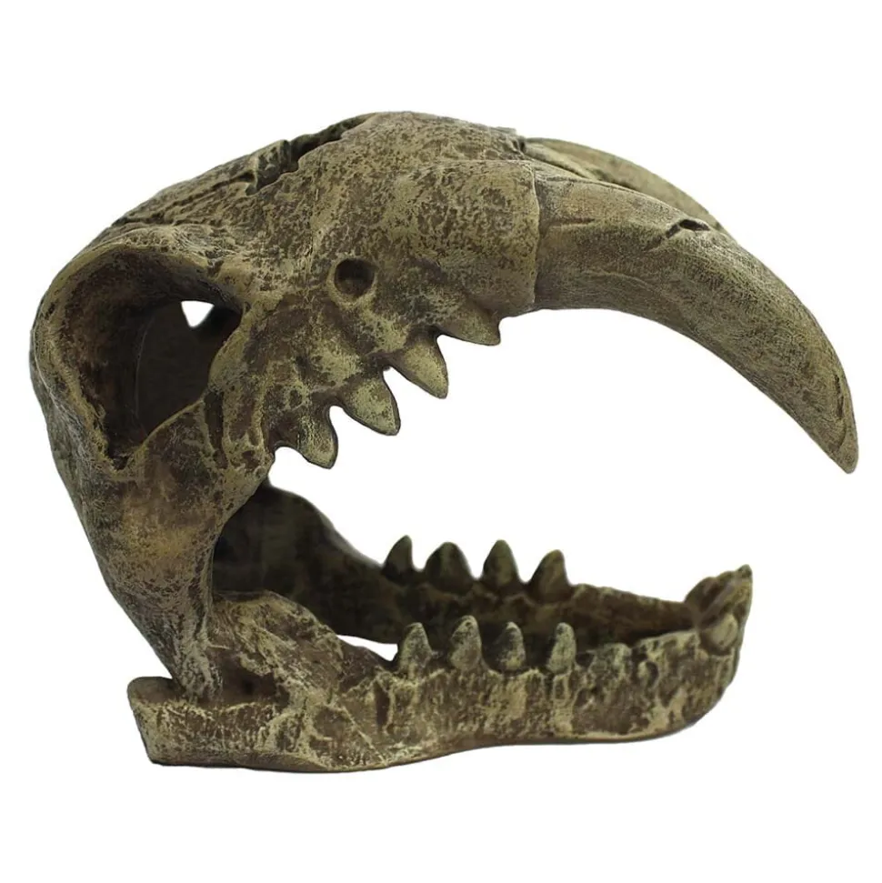 Komodo Larger Saber Tooth Reptile Hideout - Gray - Large