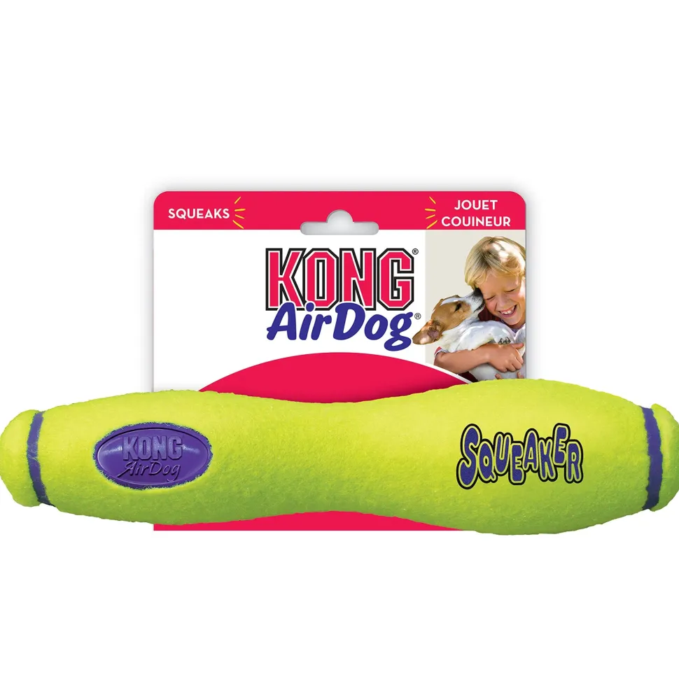 Kong AirDog Squeaker Stick Tennis Felt Fetch Dog Toy - Large