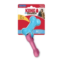 Kong ChewStix Linked Bones Coconut Scented Real Wood Puppy Dog Toy - Large
