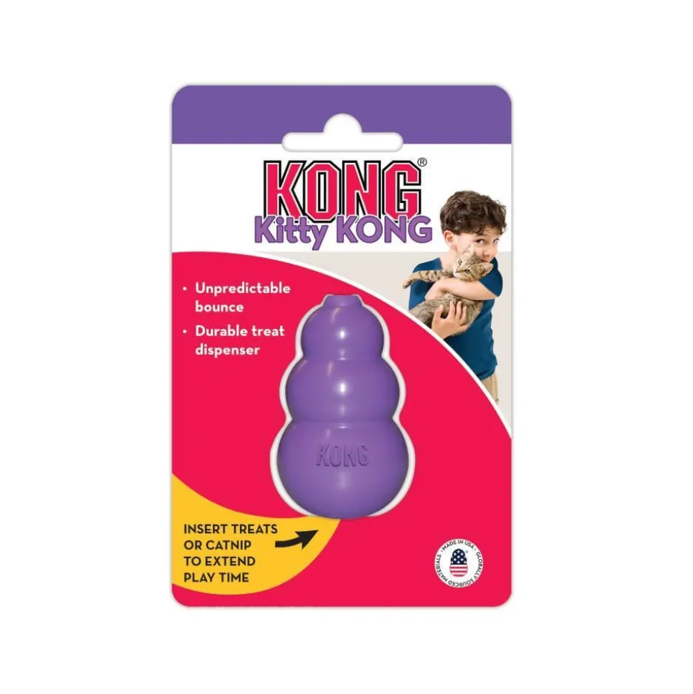 Kong Classic Kitty Treat Dispensing Rubber Cat Toy - Purple
