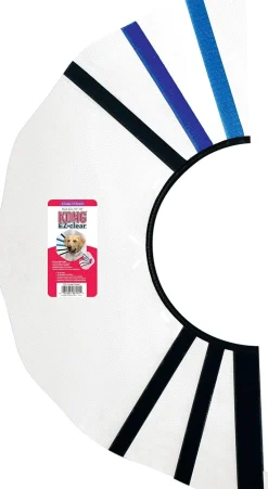 Kong Clear EZ-Collar Clear Blue and Black Safety Dog Collar - X-Large - 13-16" Girth