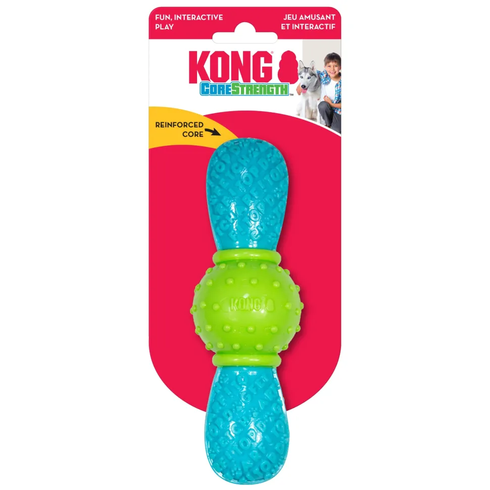 Kong CoreStrength Bow-Tie Durable and Long-Lasting Fetch and Dental Dog Toy