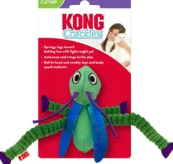Kong Crackles Grasshopper Crinkle and Plush Catnip Cat Toy