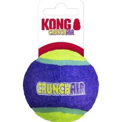 Kong CrunchAir Crunchy-Sound Making Fetch Tennis Ball Dog Toy - Medium