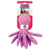Kong Cuteseas Octopus Corduroy Crinkle and Squeaking Plush Dog Toy