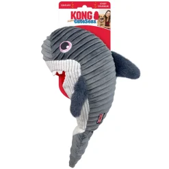 Kong Cuteseas Rufflez Shark Squeak and Plush Dog Toy - Medium