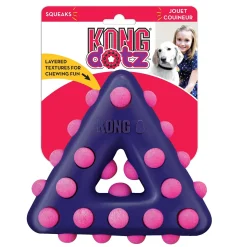 Kong Dotz Textured Gum Massaging Triangle Dog Toy - Small