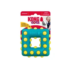 Kong Dotz Textured Gum Massaging Square Dog Toy - Large