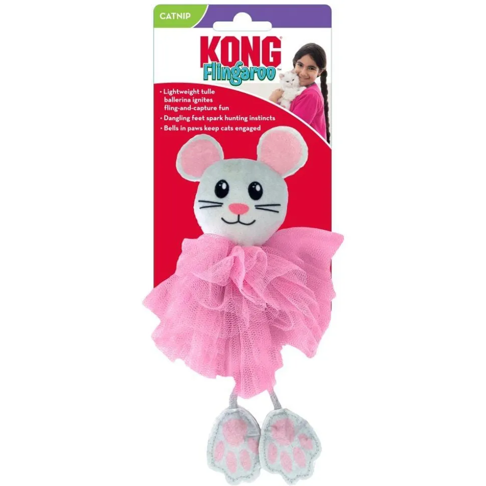 Kong Flingaroo Tutu Jingling Bells in Feet and Plush Catnip Cat Toy - Assorted