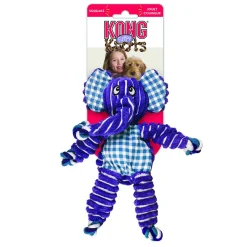 Kong Floppy Knots Elephant Internally Knotted Squeak and Plush Dog Toy - Small/Medium