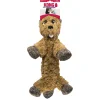 Kong Flopzie Beaver Low-Stuffing and Squeaking Plush Dog Toy - Medium