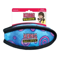 Kong Football Ballistic Nylon and Plush Squeak and Floating Dog Toy - Large