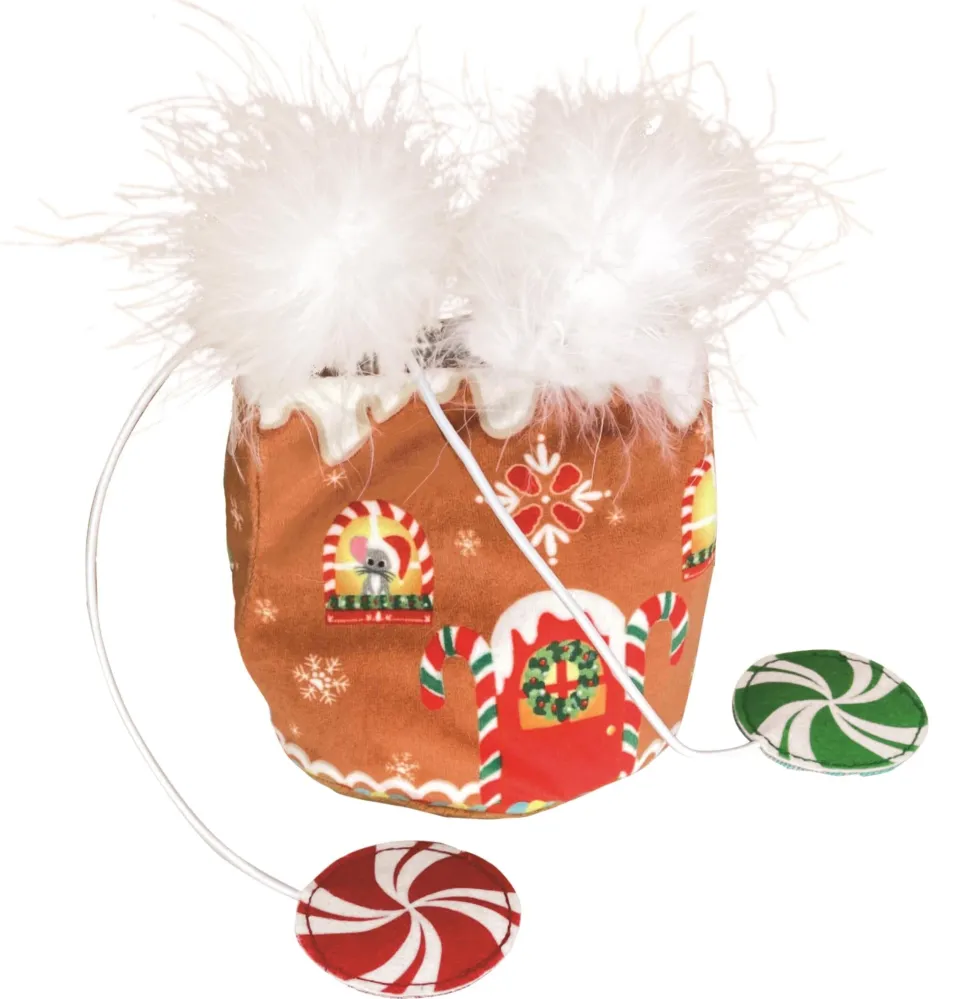 Kong Holiday Puzzlements Gingerbread Hideaway Cat Toy