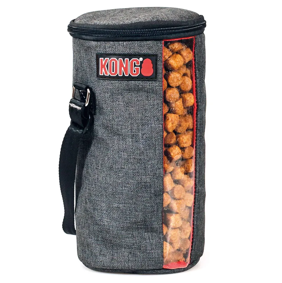 Kong Kibble Travel Pet Food Storage Bag with Clear Food Level Window