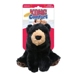 Kong Kiddos Bear Black Dog Toy with Removable Squeaker - Small