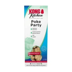 Kong Kitchen Poke Party Salmon and Sweet Potato Crunchy Dog Treats - 8 Oz