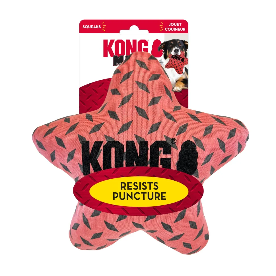 Kong Maxx Star Puncture-Resistant Squeak and Fetch Nylon Dog Toy - Small/Medium