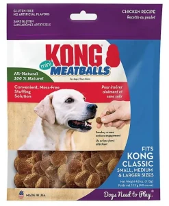 Kong Mini Meatballs for Dogs Dog Toy Stuffing Chewy Dog Treats - Chicken - 4 Oz