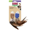 Kong Natural Fish Crinkle and Feather Plush Catnip Cat Toys - 2 Pack