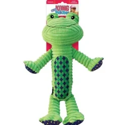 Kong Patches Adorable Frog Squeak and Plush Dog Toy - Green - X-Large