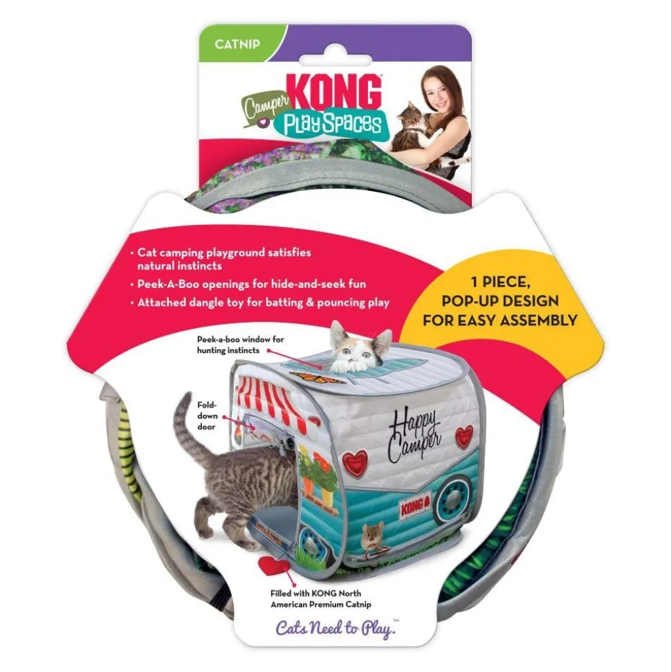 Kong Play Spaces Camper Pop-Open Travel Cat Tent