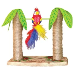Kong Play Spaces Tiki Twirl Interactive Cat Furniture with Crinkle Toy