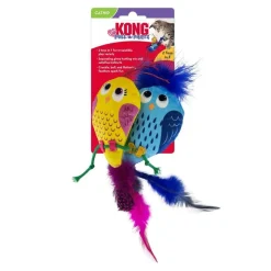 Kong Pull-a-Partz Luvs Bird 2-Piece Crinkle and Feather Cantnip Cat Toy