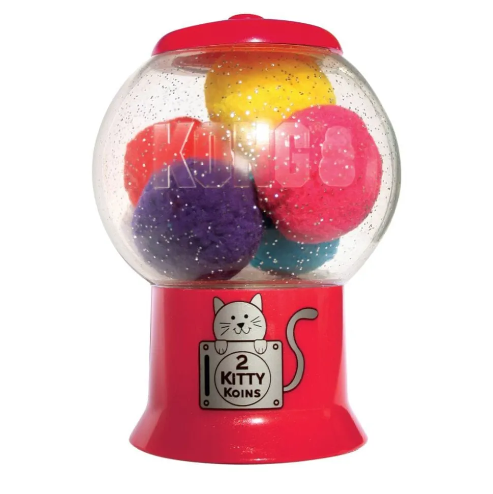 Kong Refillable Catnip Infuser with 6 Ball Shaped Cat Toys