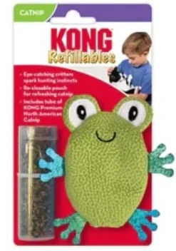 Kong Refillables Toad Plush Catnip Cat Toy