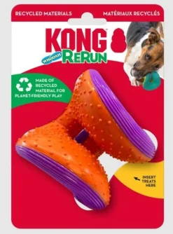 Kong Rerun Whoosh Ball Treat Inserting and Dental Rubber Dog Toy - Medium/Large - Assorted
