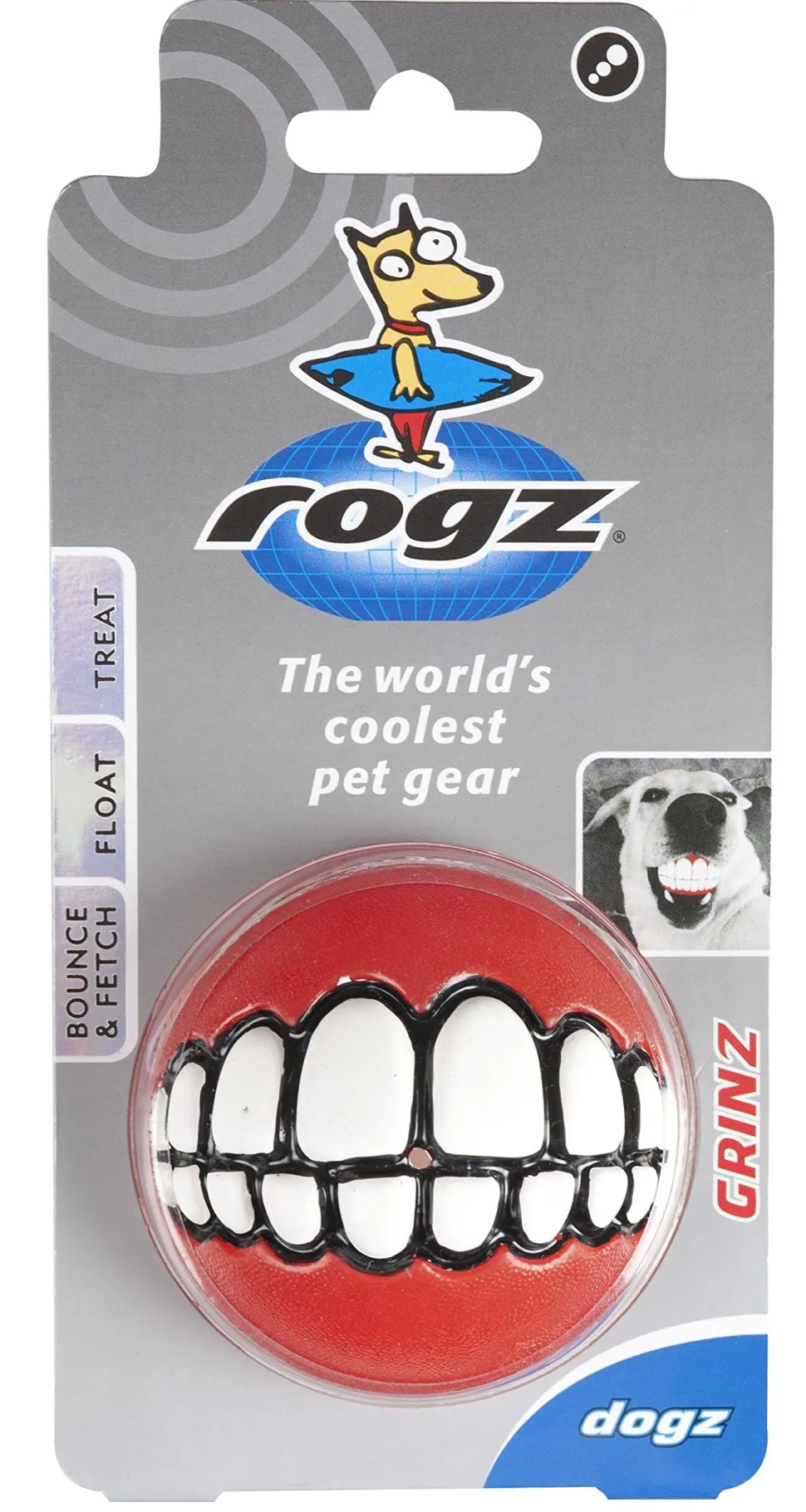 Kong Rogz Grinz Treat Ball Dog Toy - Large - 3" Inches