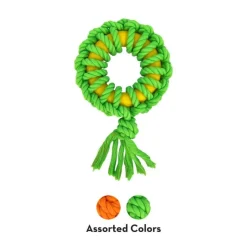 Kong Rope Ringerz Rope covered Rubber Dog Toy - Assorted - Medium