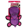 Kong Roughskinz Hippo Plush Dog Toy - Purple - Extra Small