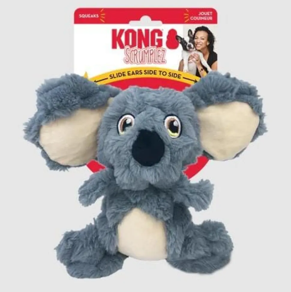 Kong Scrumplez Critters Koala Squeak and Plush Dog Toy - Medium