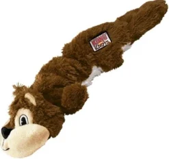 Kong Scrunch Knots Squirrel Squeak and Plush Dog Toy - Small/Medium