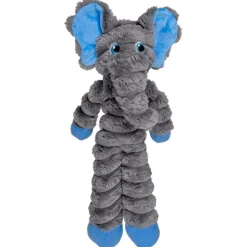 Kong Shakers Crumples Elephant Squeak and Plush Dog Toy - Gray - X-Large