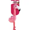 Kong Shakers Honkers Flamingo Squeak and Plush Dog Toy- Small