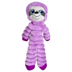 Kong Shakers Sloth Squeak and Plush Dog Toy - Purple - X-Large