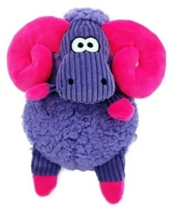 Kong Sherps Floofs Big Horn Cozie Squeak and Plush Dog Toy - Medium