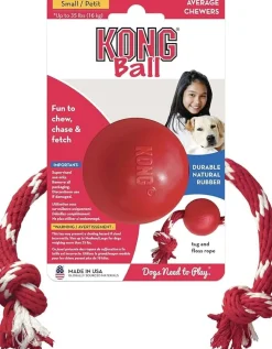Kong Signature Rope Dog Toy with Ball